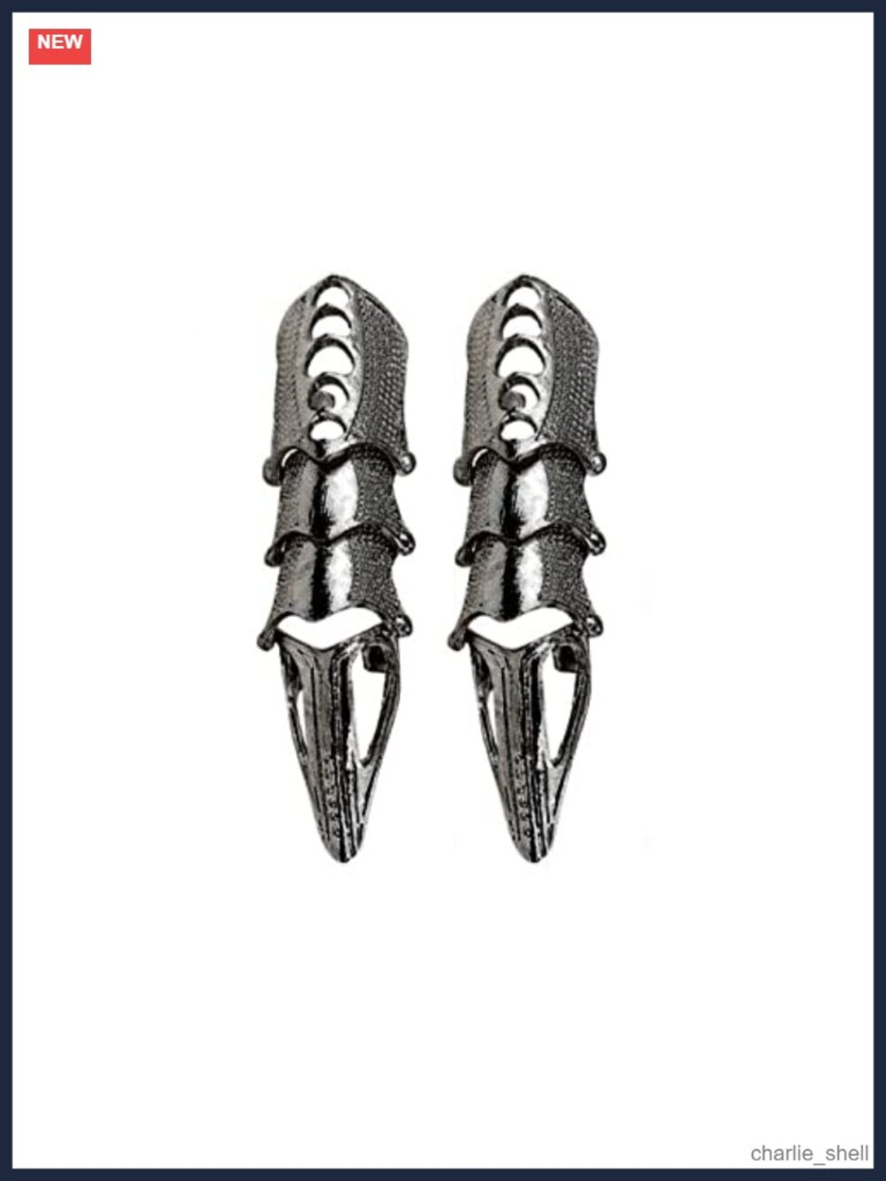 Punk Full Armor Knuckle Joint Claw Finger Ring Set Gothic Adjustable Rock